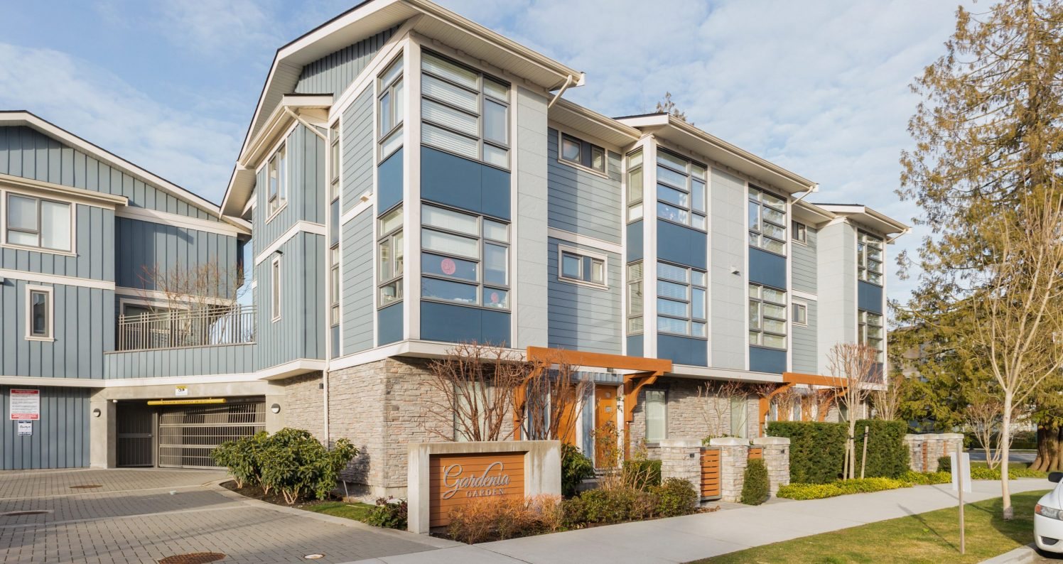 Gardenia Garden townhomes and entry sign