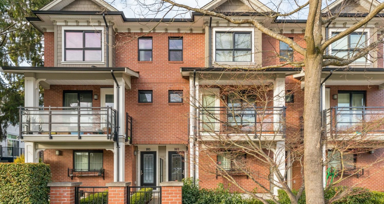 Brick townhomes at Melrose Park
